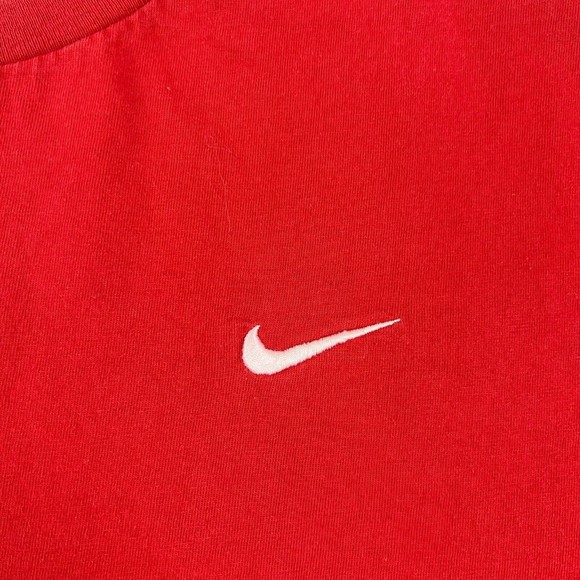 Vintage Nike Shirt Mens Extra Large XL Red Crew Neck Swoosh USA Made Casual - Picture 4 of 10